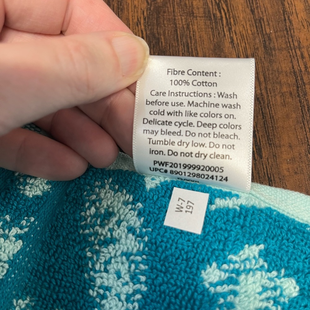 NWT The Pioneer Woman Evie 4 Cotton Hand Towel Set Teal Floral - Picture 5 of 9